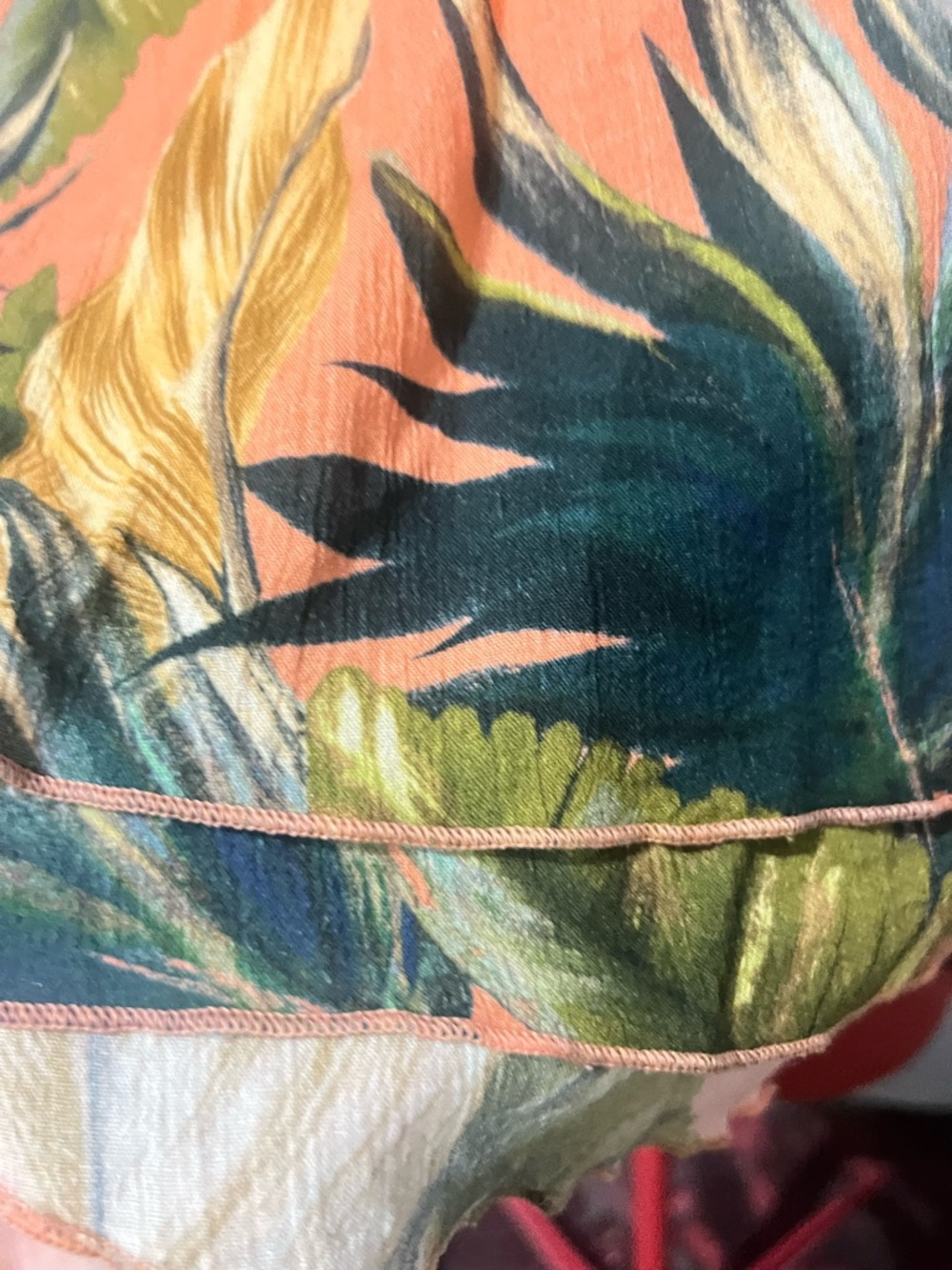 Soft Surroundings Siesta Key Tunic Top Tropical Rouille Palms sz 2X - Picture 9 of 13